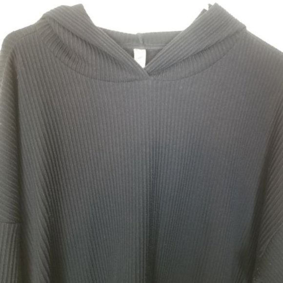 Alo Yoga Womens L Blue Ribbed Knit Muse Cropped Ho - Picture 3 of 8